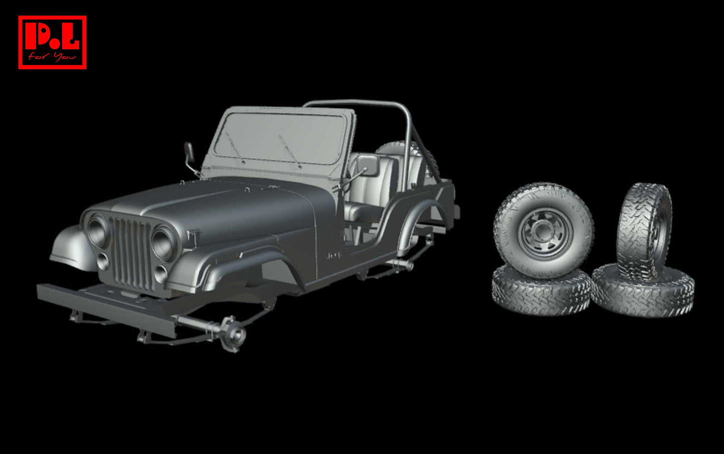 Jeep CJ-5 / Willys CJ-5 (1955-1983) - STL files