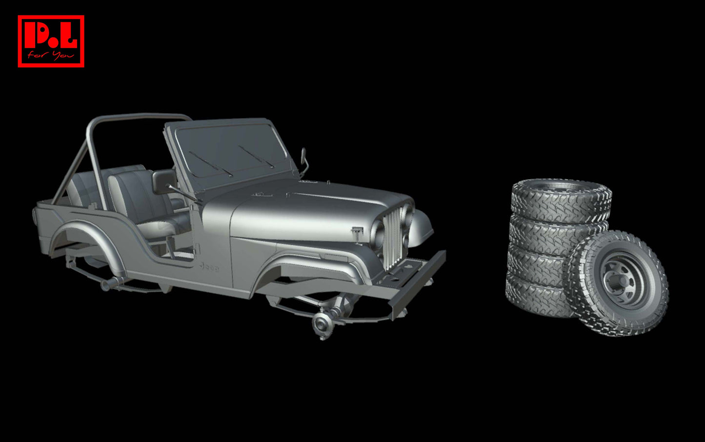 Jeep CJ-5 / Willys CJ-5 (1955-1983) - STL files