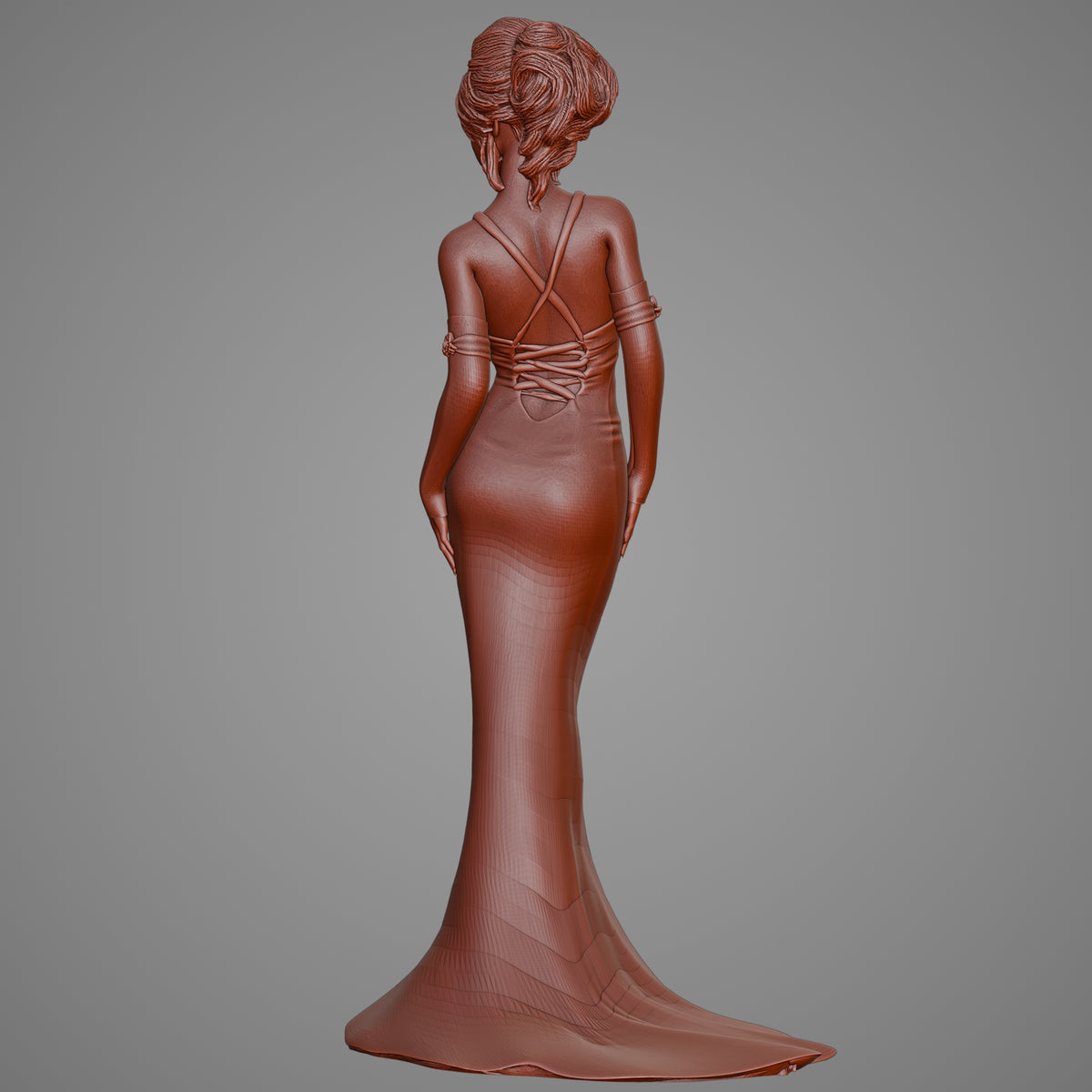 A girl in an evening dress — 3D print STL files
