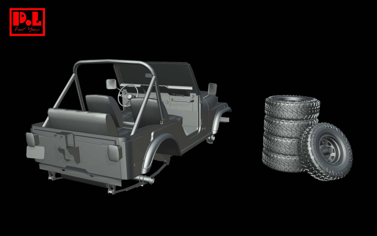 Jeep CJ-5 / Willys CJ-5 (1955-1983) - STL files