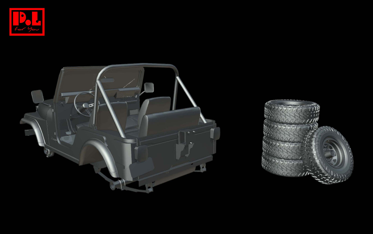 Jeep CJ-5 / Willys CJ-5 (1955-1983) - STL files