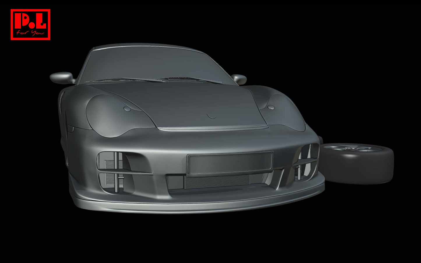 Porsche 911 (996) GT2 — 3D print STL files