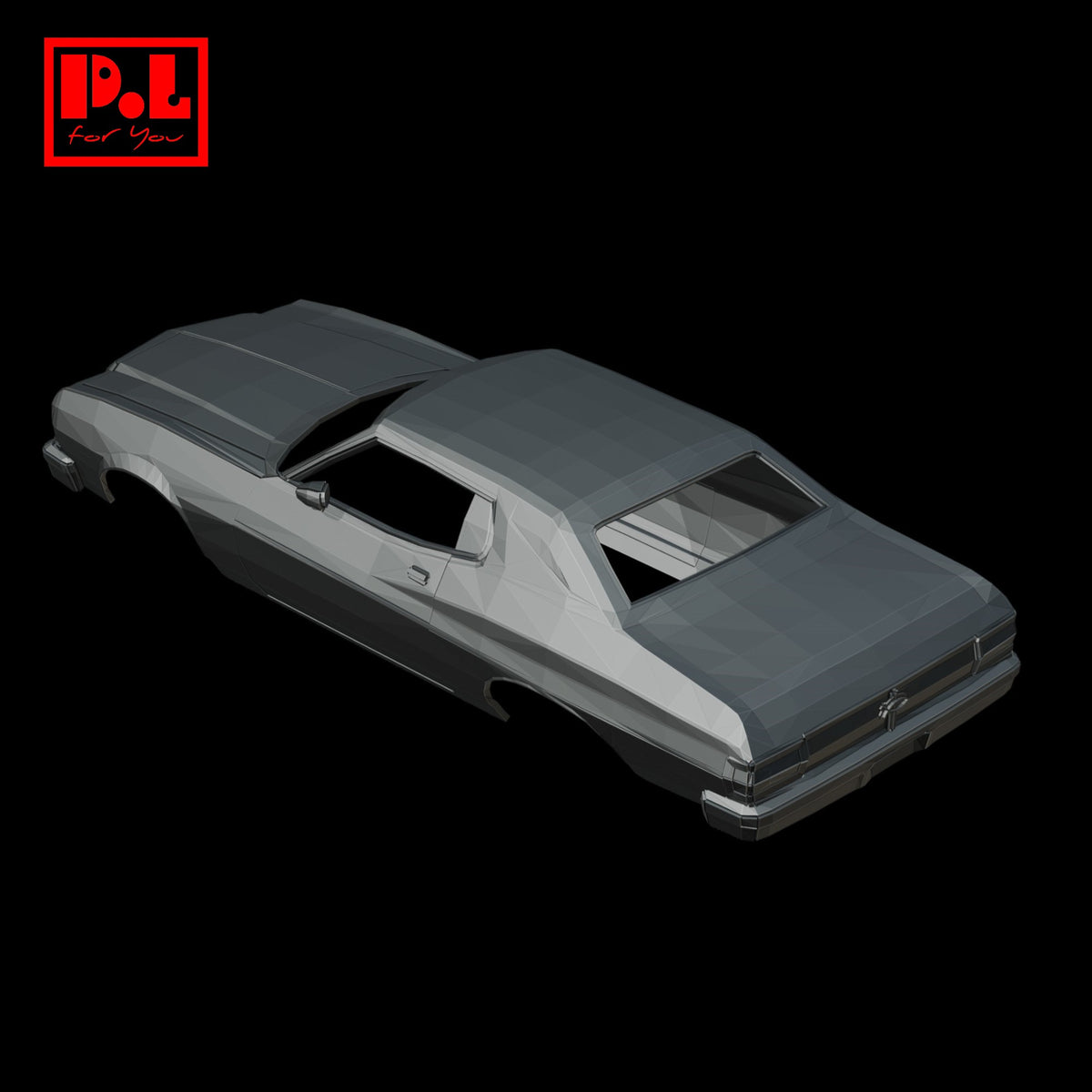 Ford Gran Torino (1976) Car body — 3D print STL files