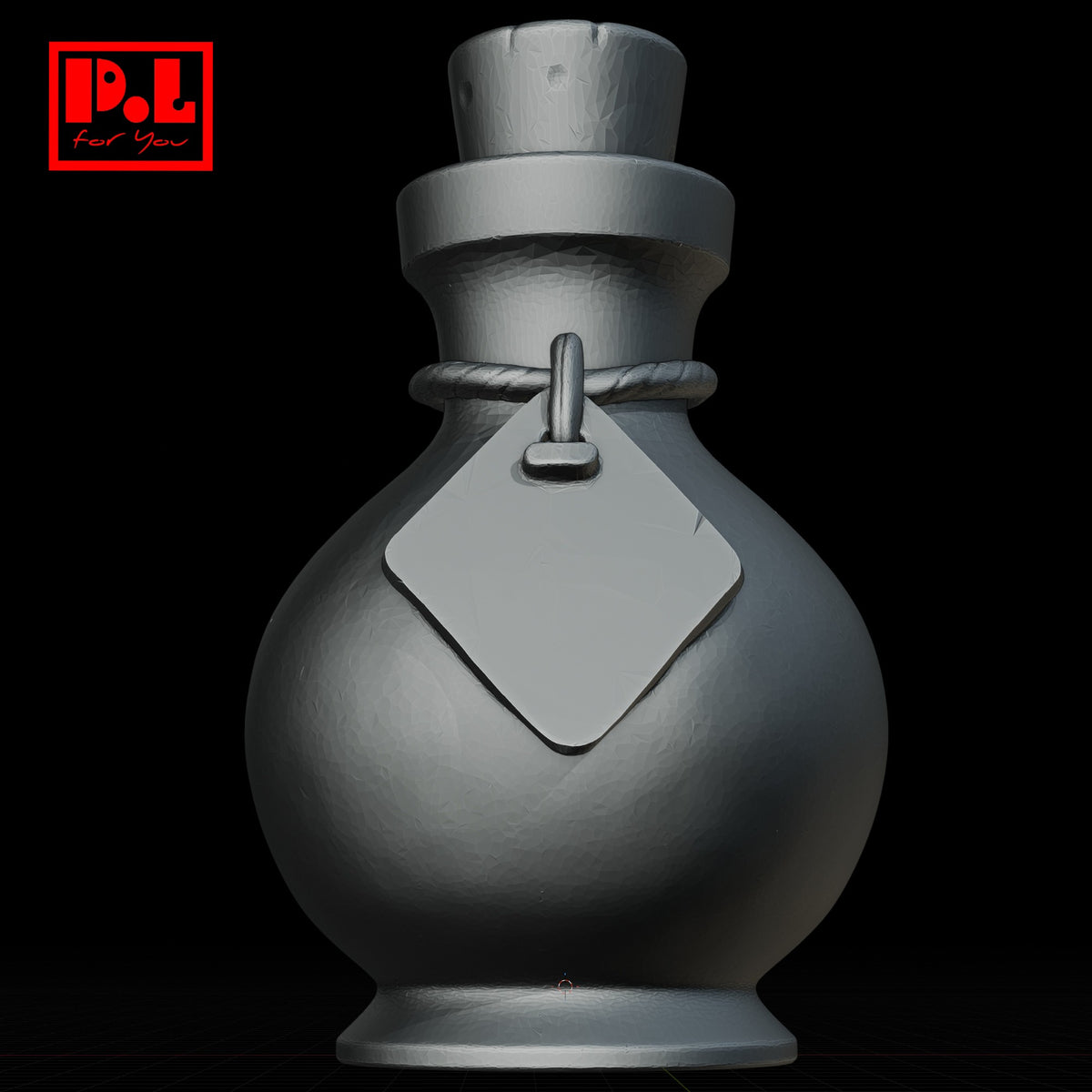Glass Potion Bottle With Cork — 3D print STL files