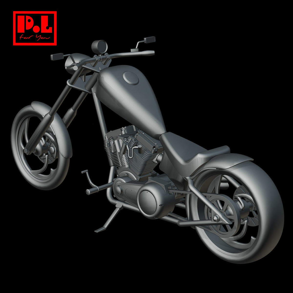 Harley-Davidson chopper custom — 3D print STL files