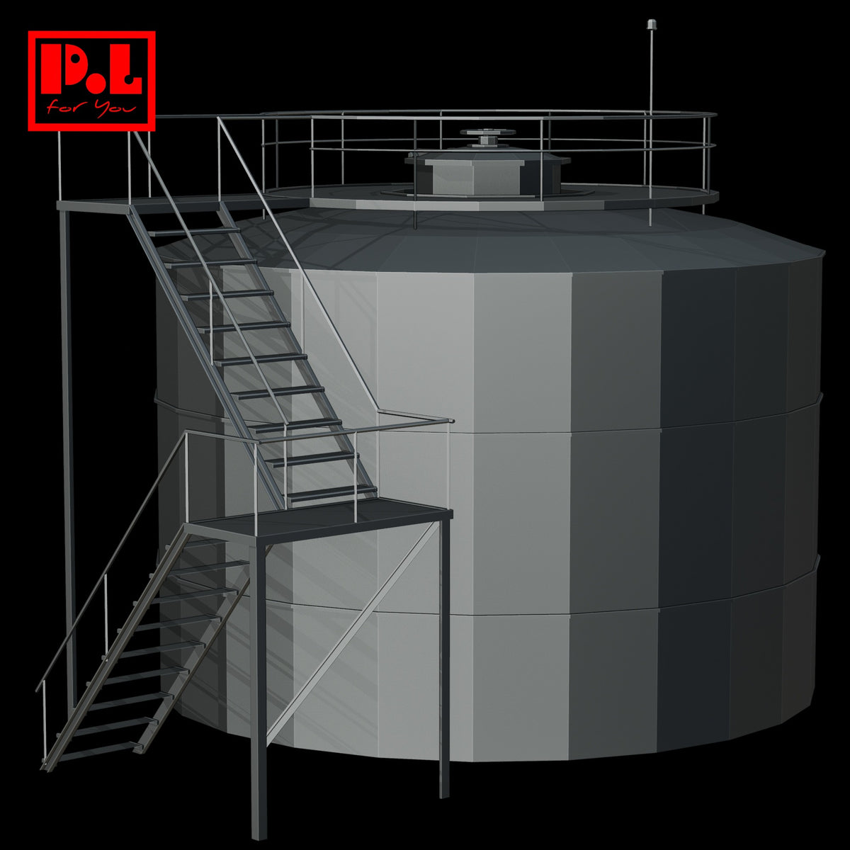 Large-sized chemical storage tank — 3D print STL files