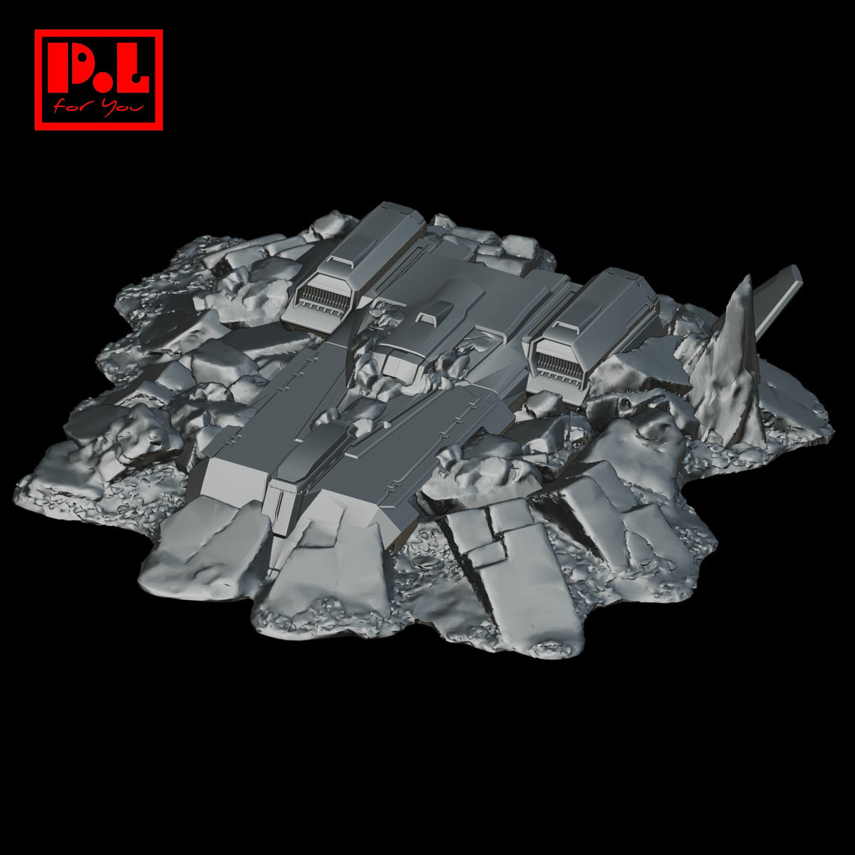 Spaceship crash — 3D print STL files