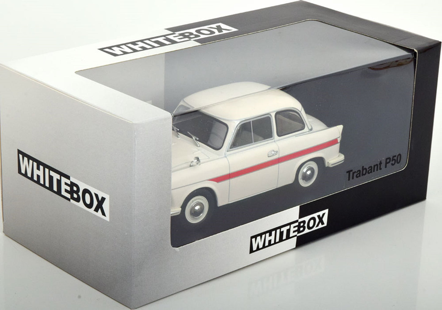 White Box 1:24 Trabant P50 (1958-1962) Creme Red (WB124186)