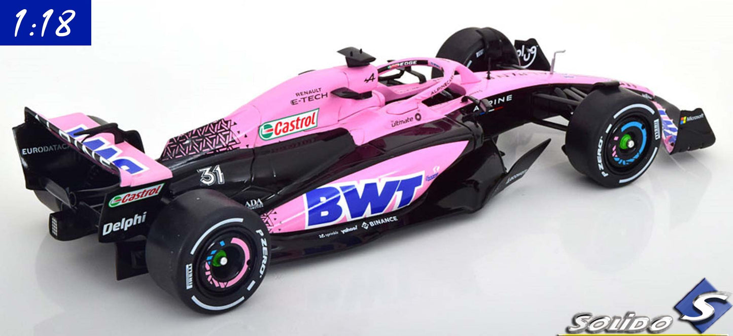 Solido 1:18 Alpine A523 Launch Livery (2023) Pink (S1808806)