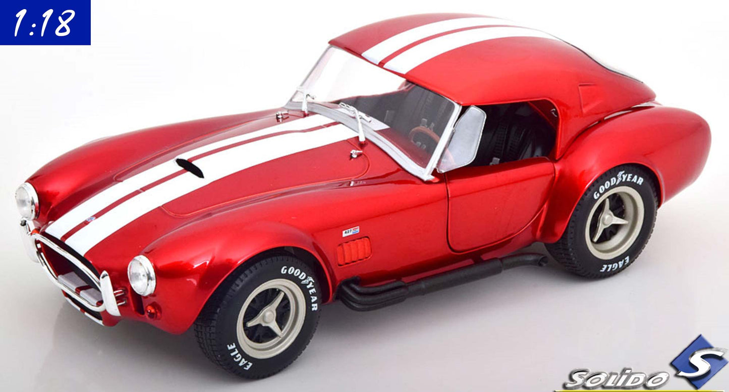 Solido 1:18 Shelby Cobra 427 MK II with removable Hardtop (1965) redmetallic white (S1804909)