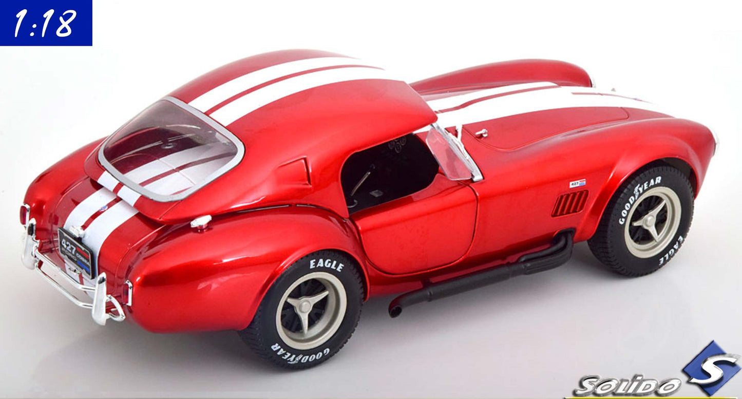 Solido 1:18 Shelby Cobra 427 MK II with removable Hardtop (1965) redmetallic white (S1804909)