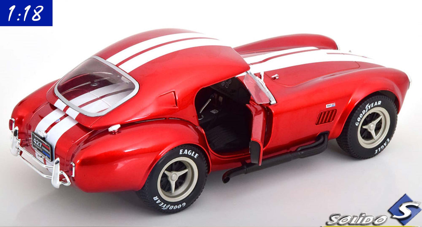 Solido 1:18 Shelby Cobra 427 MK II with removable Hardtop (1965) redmetallic white (S1804909)