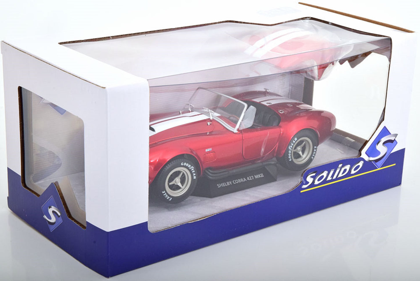 Solido 1:18 Shelby Cobra 427 MK II with removable Hardtop (1965) redmetallic white (S1804909)