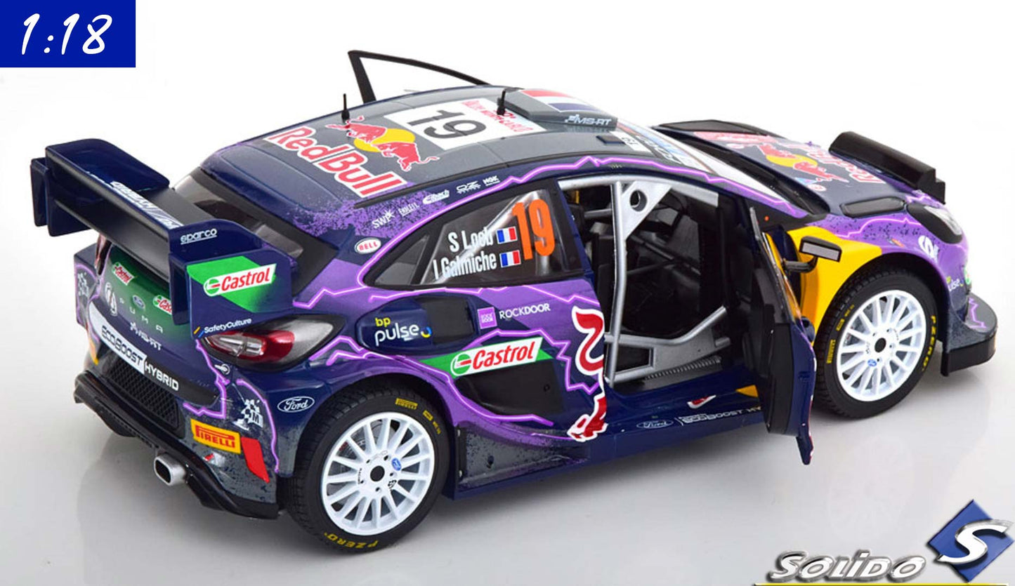 Solido 1:18 Ford Puma WRC Rally 1 Winner Rally Monte Carlo (2022) Loeb-Galmiche (S1809502)