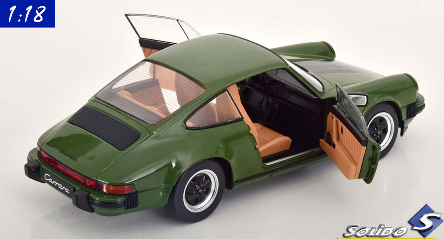 Solido 1:18 Porsche 911 3.0 SC Coupe (1974) Green Black (S1802608)