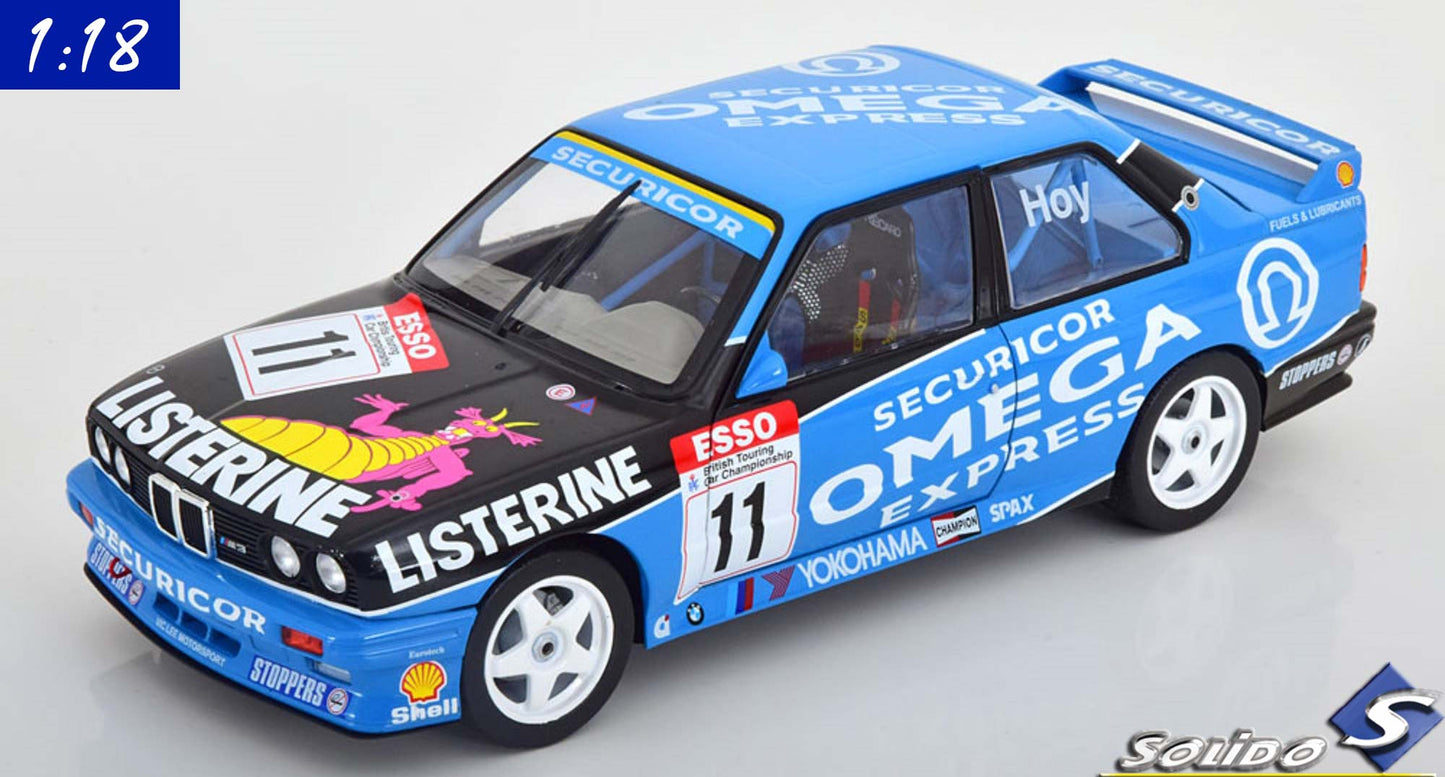 Solido 1:18 BMW M3 E30 BTCC Champion (1991) Hoy (S1801522)