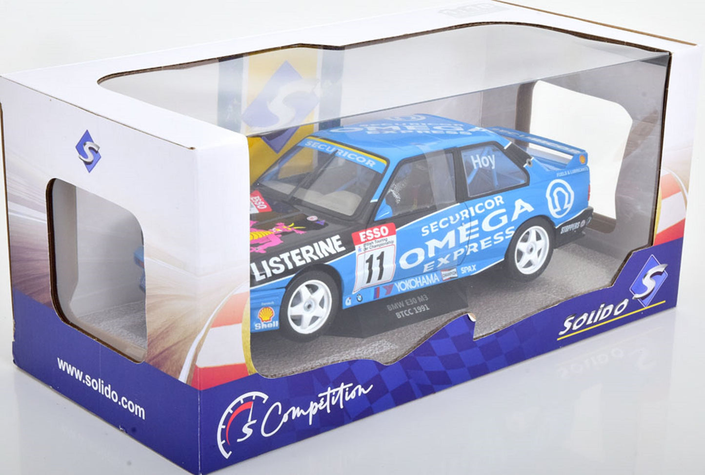 Solido 1:18 BMW M3 E30 BTCC Champion (1991) Hoy (S1801522)