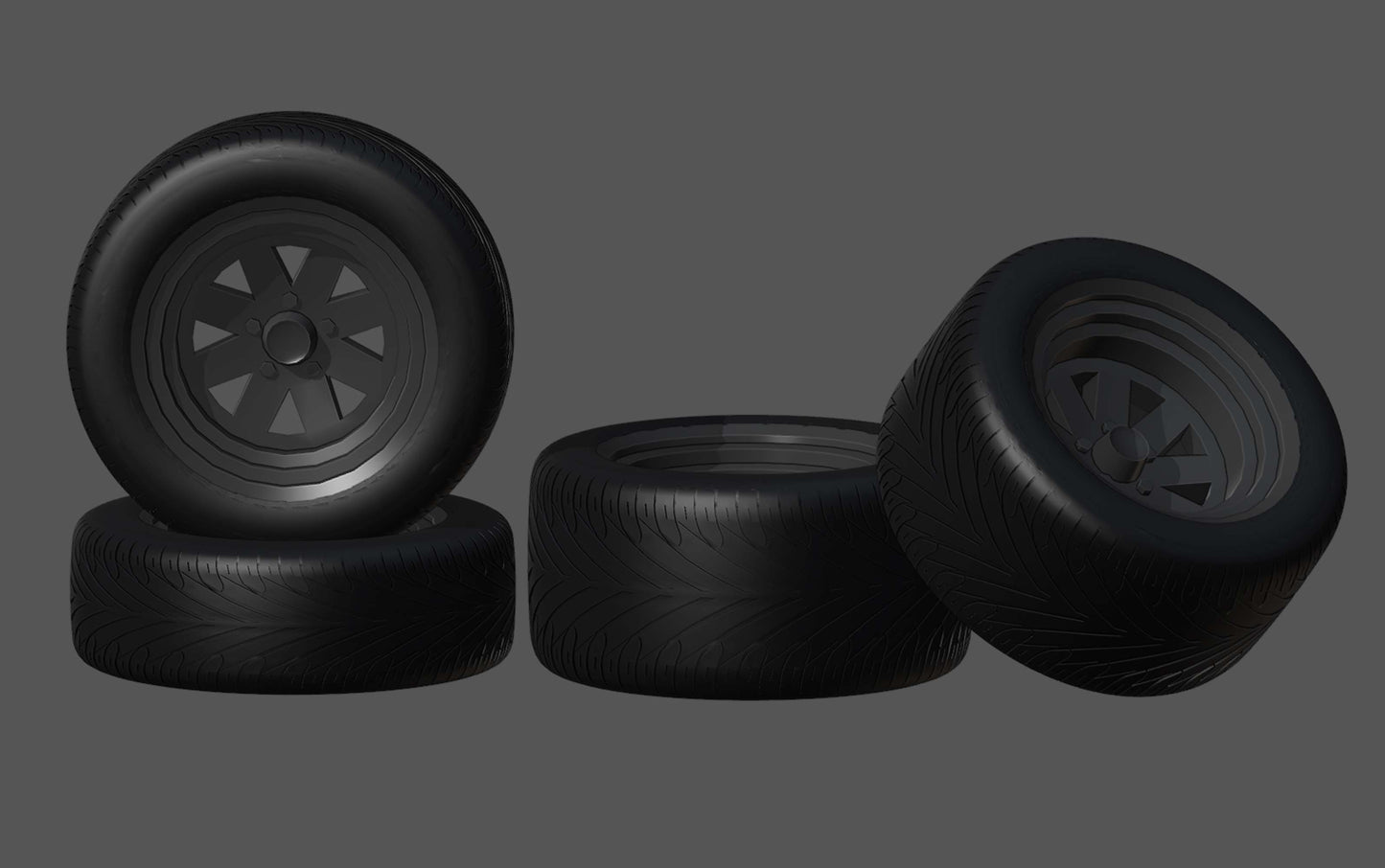 Mad Max Ford Falcon XB GT Coupe "Pursuit Special" V8 Interceptor wheels set