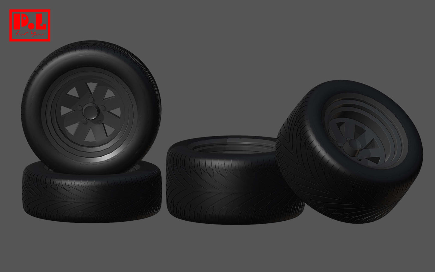 Mad Max Ford Falcon "Pursuit Special" wheels — 3D print STL files