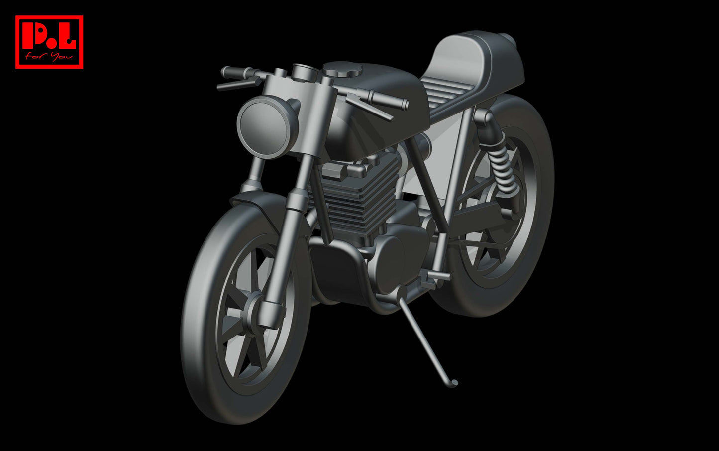 Motorcycle Café Racer — 3D print STL files