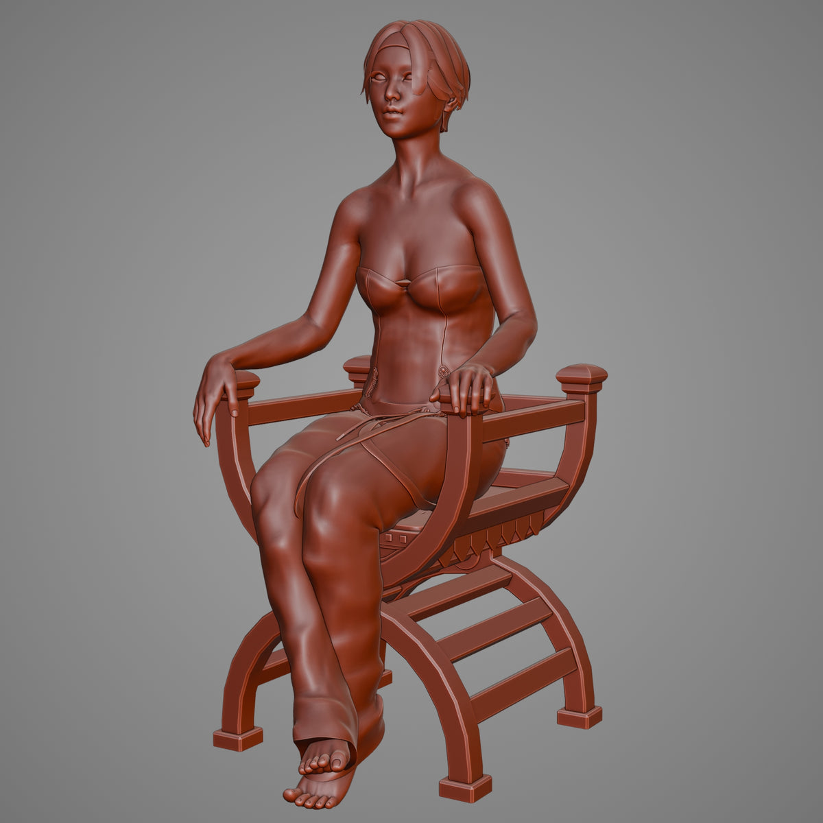A girl is sitting on a chair — 3D print STL files