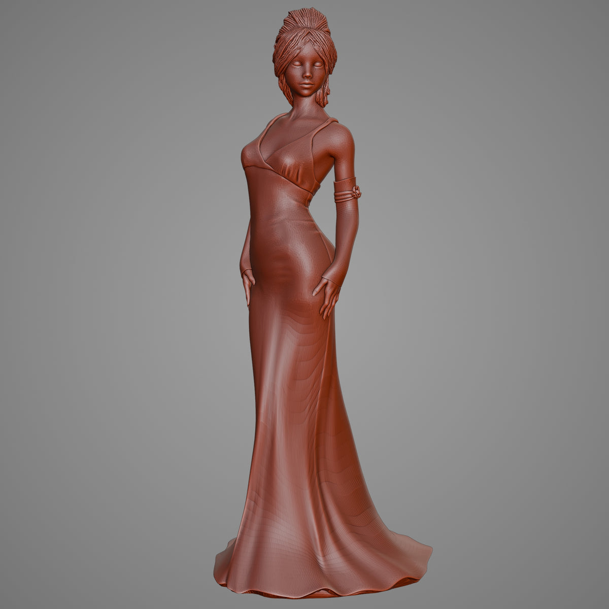 A girl in an evening dress — 3D print STL files
