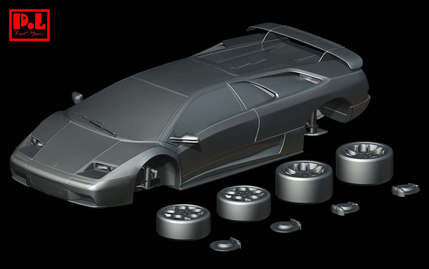 Lamborghini Diablo VT 6.0 — 3D print STL files