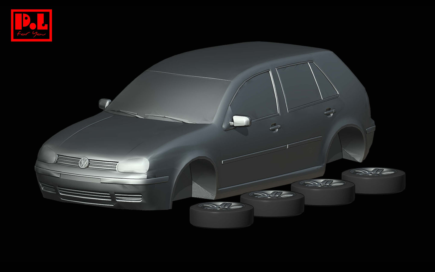 Volkswagen Golf IV — 3D print STL files