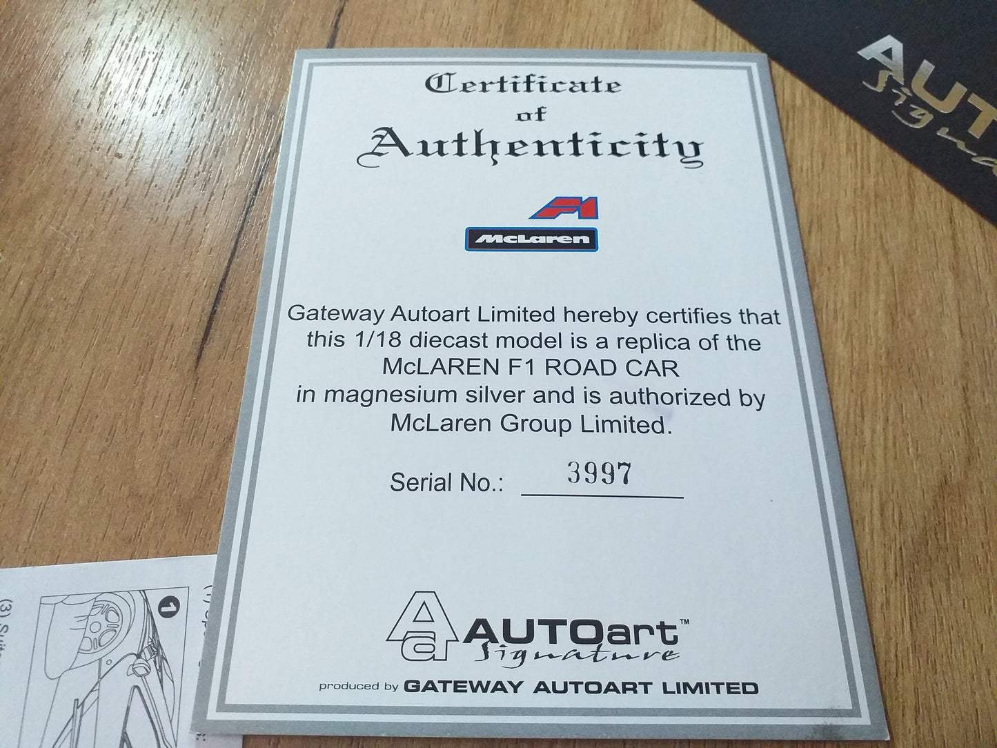 AUTOart 1:18 McLaren F1 Short Tail Road Car Magnesium Silver (76001)