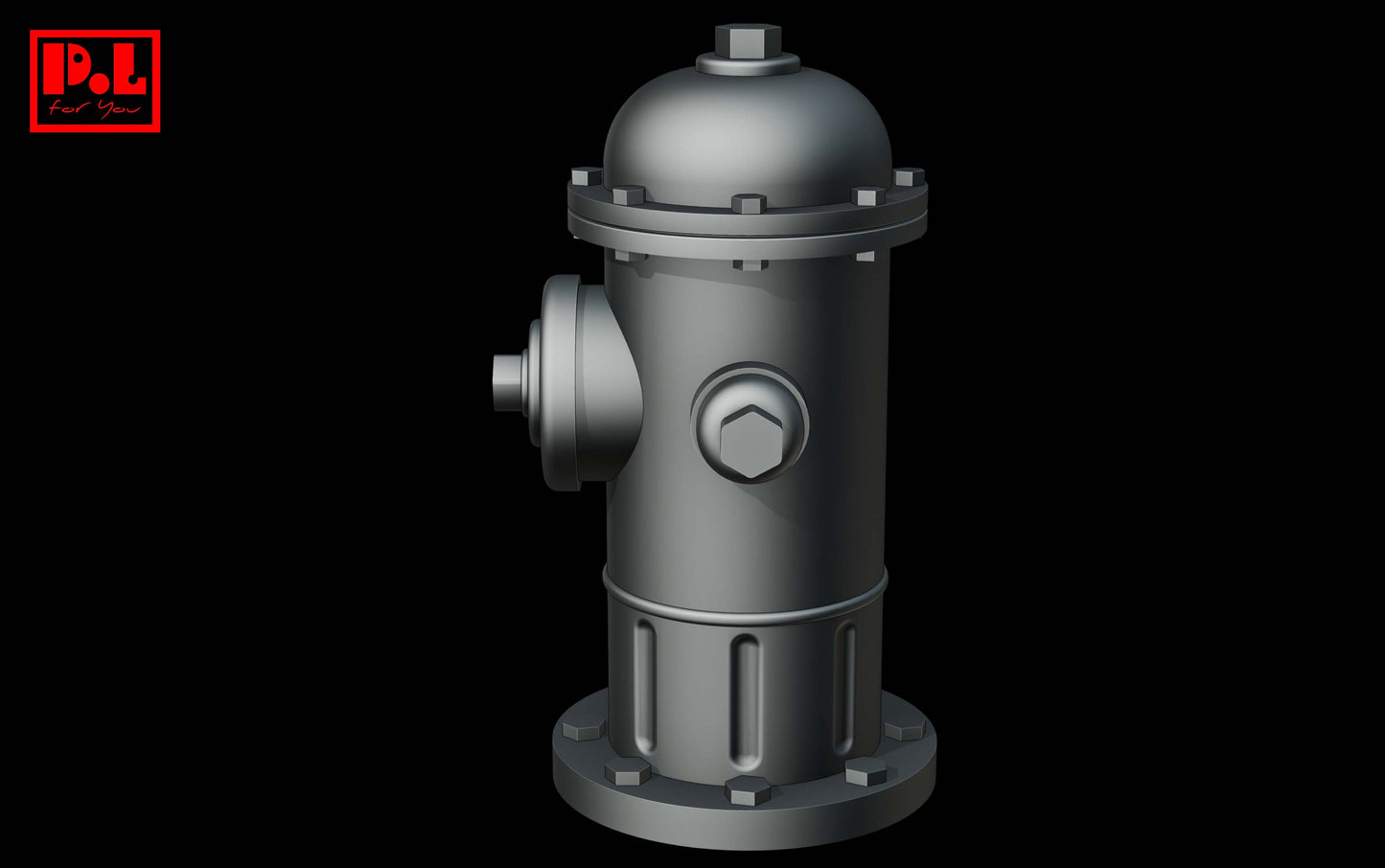 Red fire hydrant — 3D print STL files
