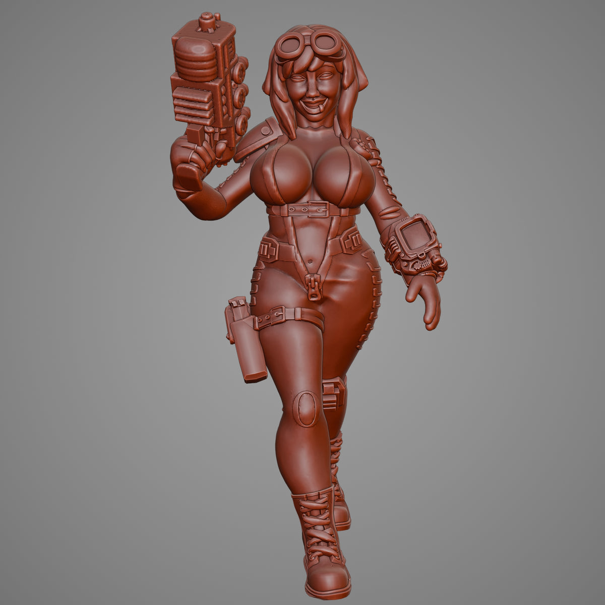 Fantasy girl with a gun — 3D print STL files