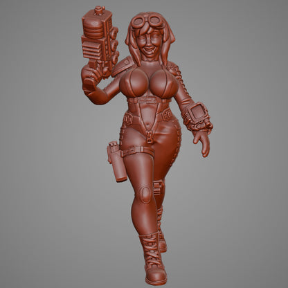 Fantasy girl with a gun — 3D print STL files