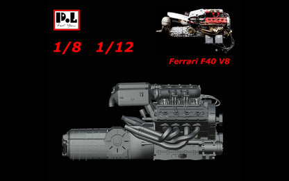 1/8 1/12 Ferrari F40 V8 Engine