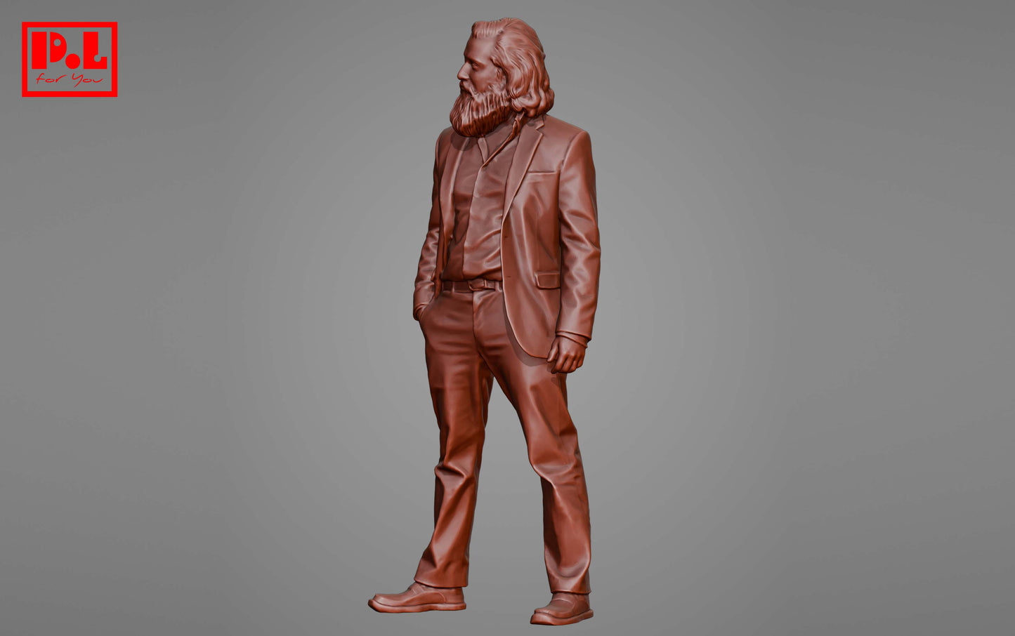 Bearded man — 3D print STL files