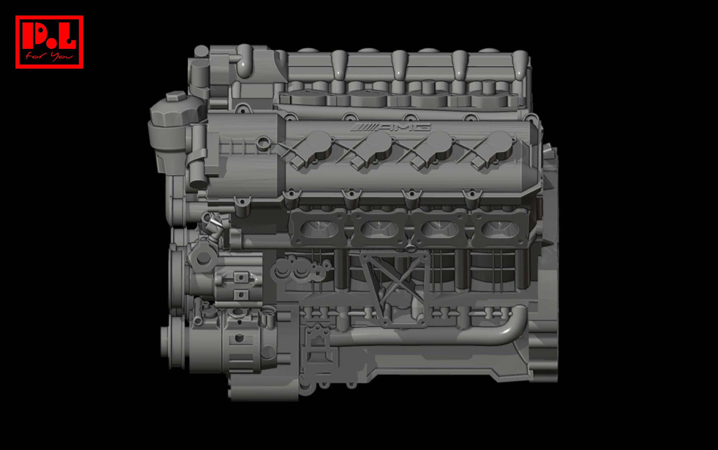 Mercedes-AMG M156-M159 V8 engine — 3D print STL files
