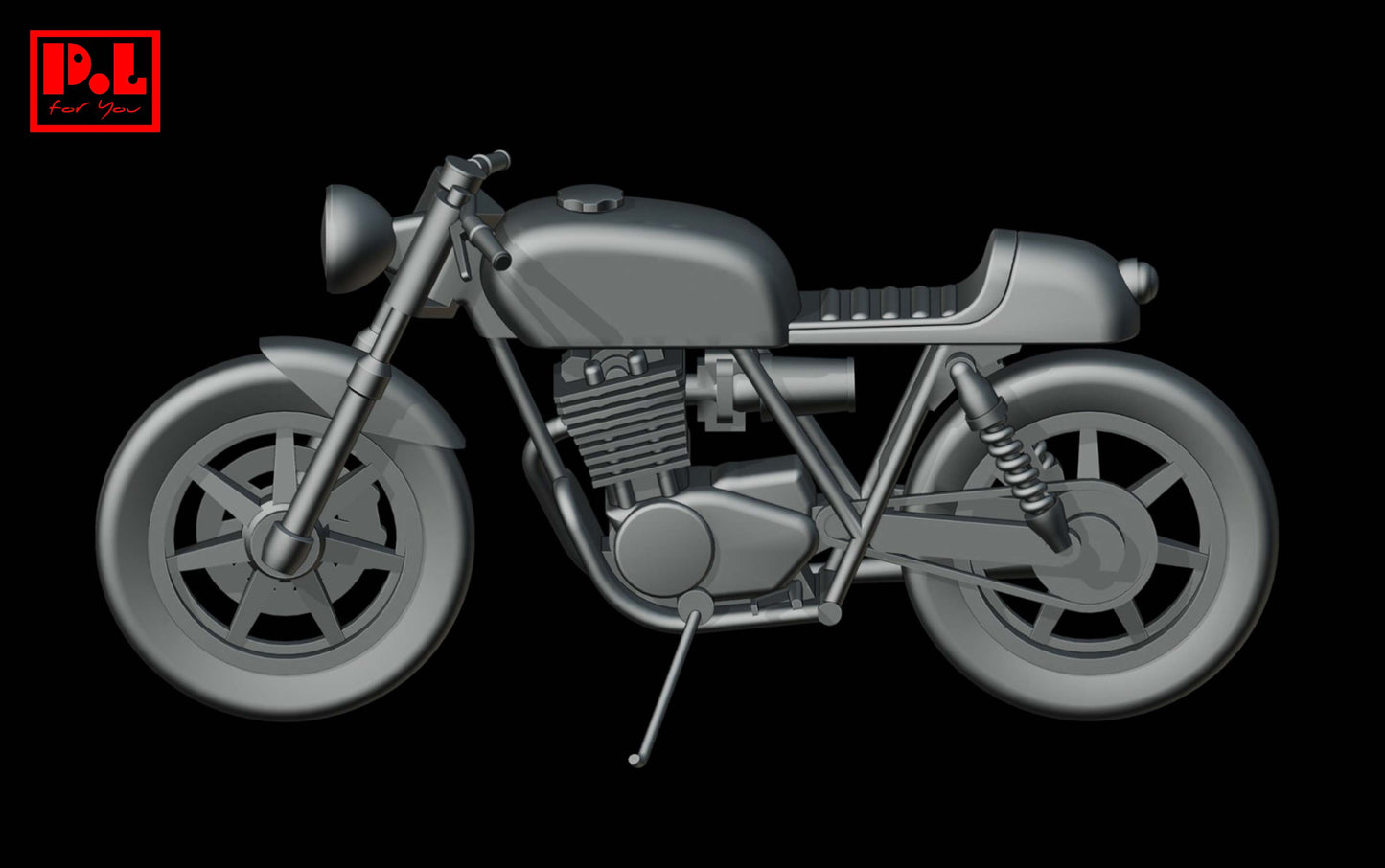 Motorcycle Café Racer — 3D print STL files