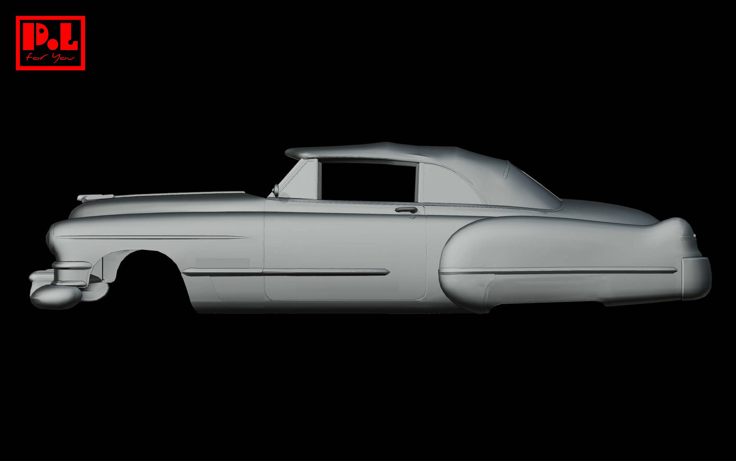 Cadillac Deville Convertible (1948) — 3D print STL files