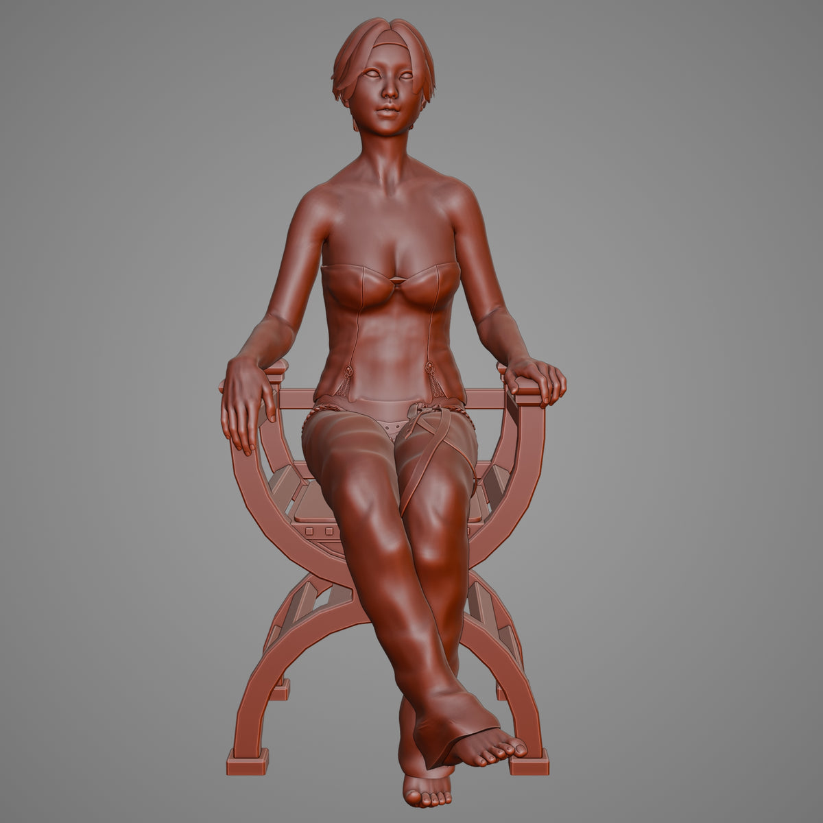 A girl is sitting on a chair — 3D print STL files