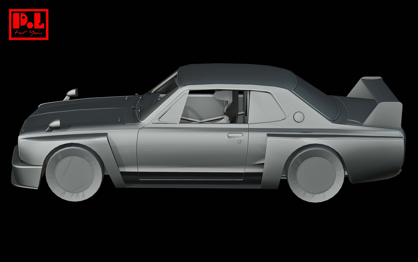 Nissan Skyline HT 2000 GT-R (1970) Custom — 3D print STL files