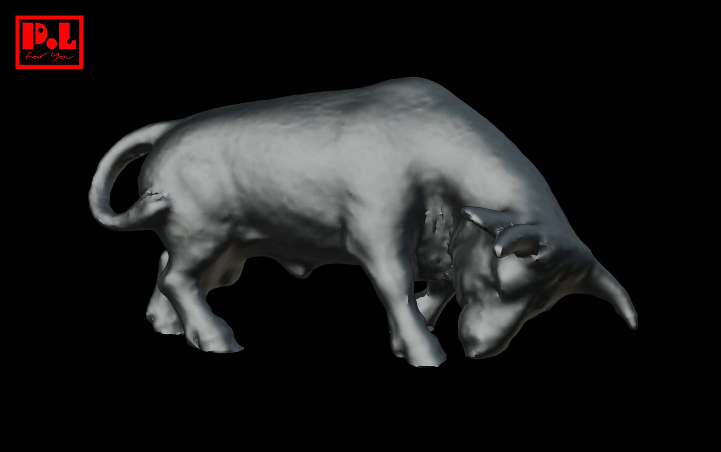 Bull figurine — 3D print STL files