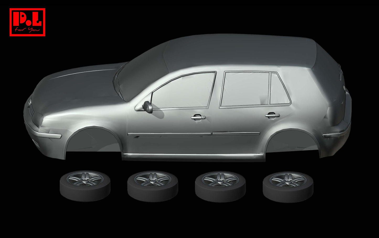 Volkswagen Golf IV — 3D print STL files