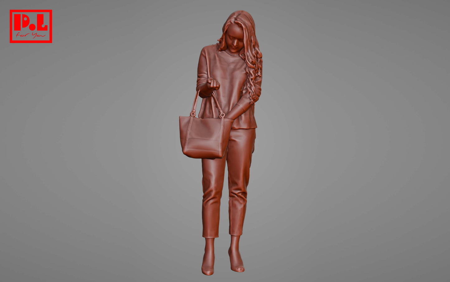 Woman with a bag — 3D print STL files