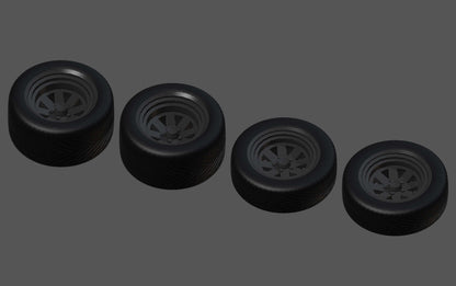 Mad Max Ford Falcon XB GT Coupe "Pursuit Special" V8 Interceptor wheels set