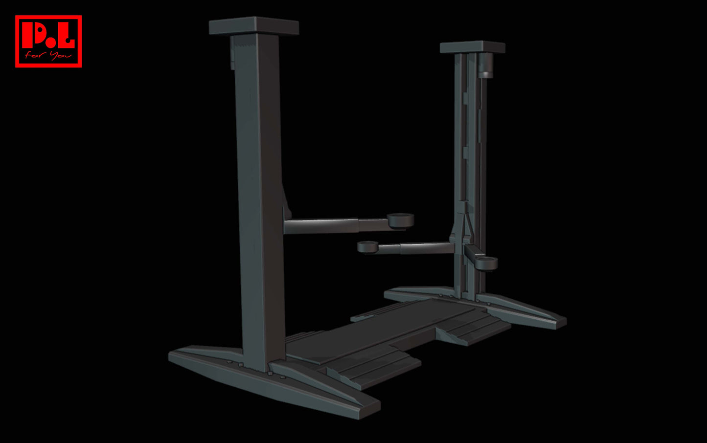 Car Lift Two Post Hydraulic Stand — 3D print STL files