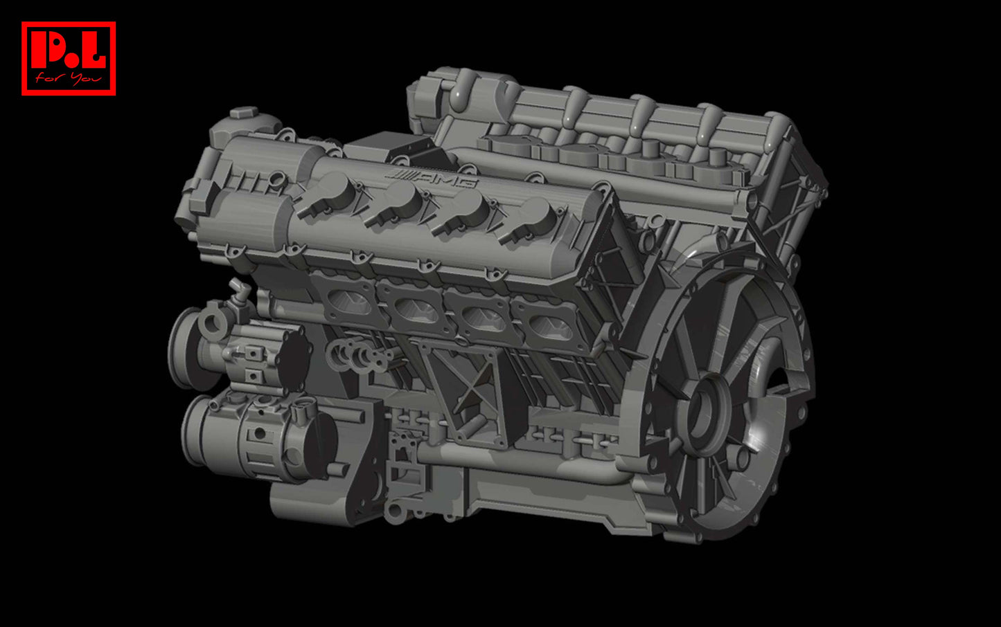 Mercedes-AMG M156-M159 V8 engine — 3D print STL files