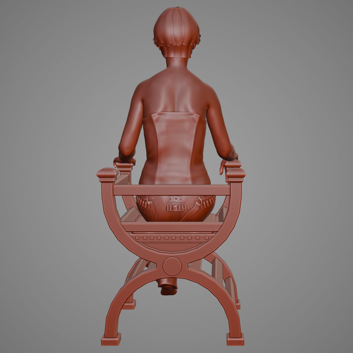 A girl is sitting on a chair — 3D print STL files