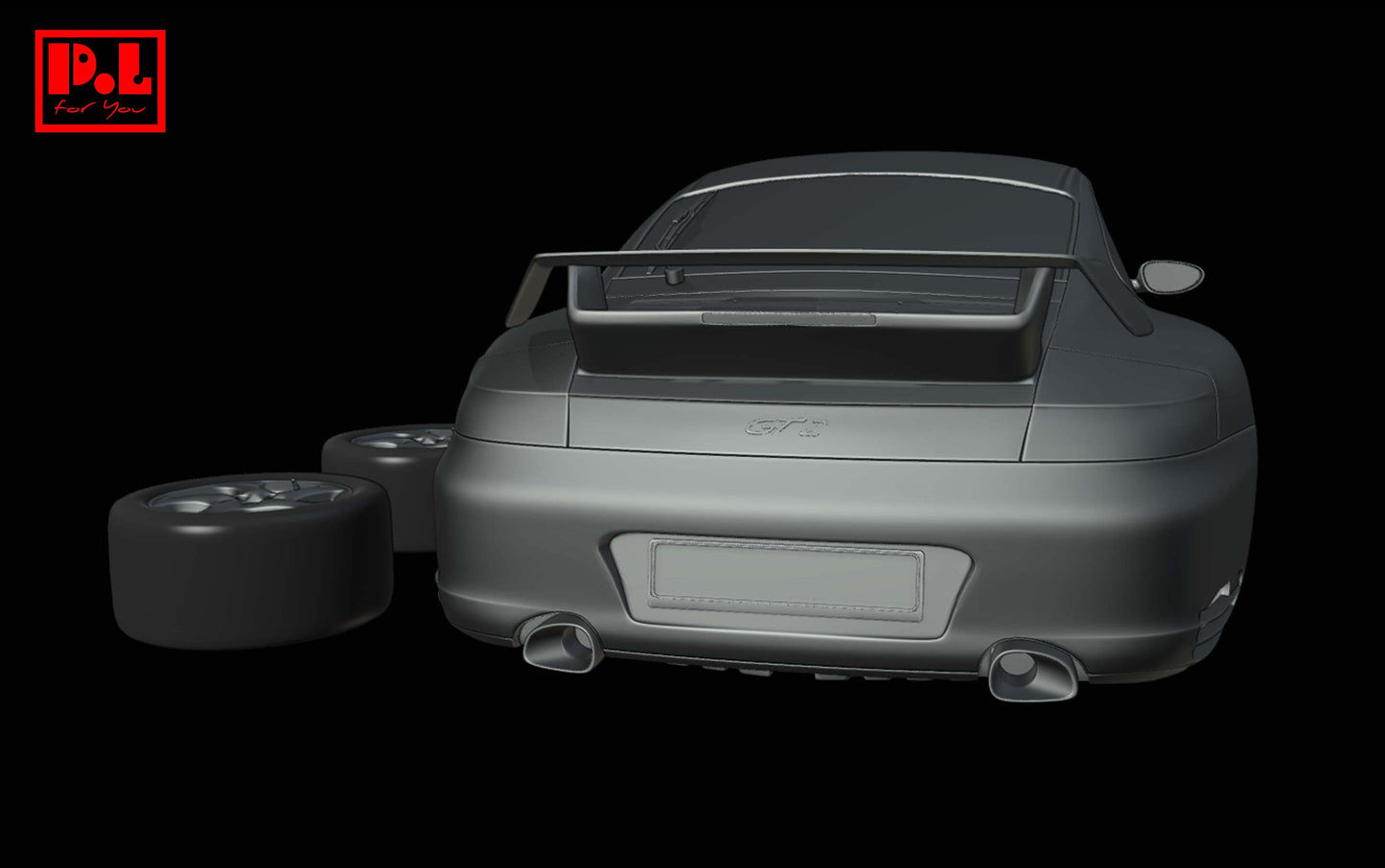 Porsche 911 (996) GT2 — 3D print STL files