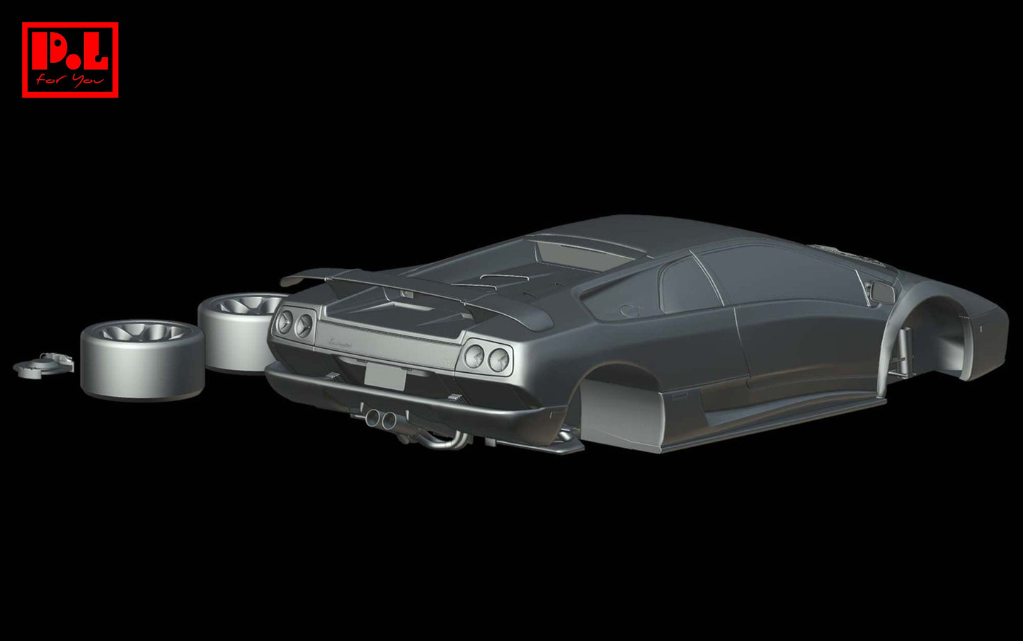 Lamborghini Diablo VT 6.0 — 3D print STL files