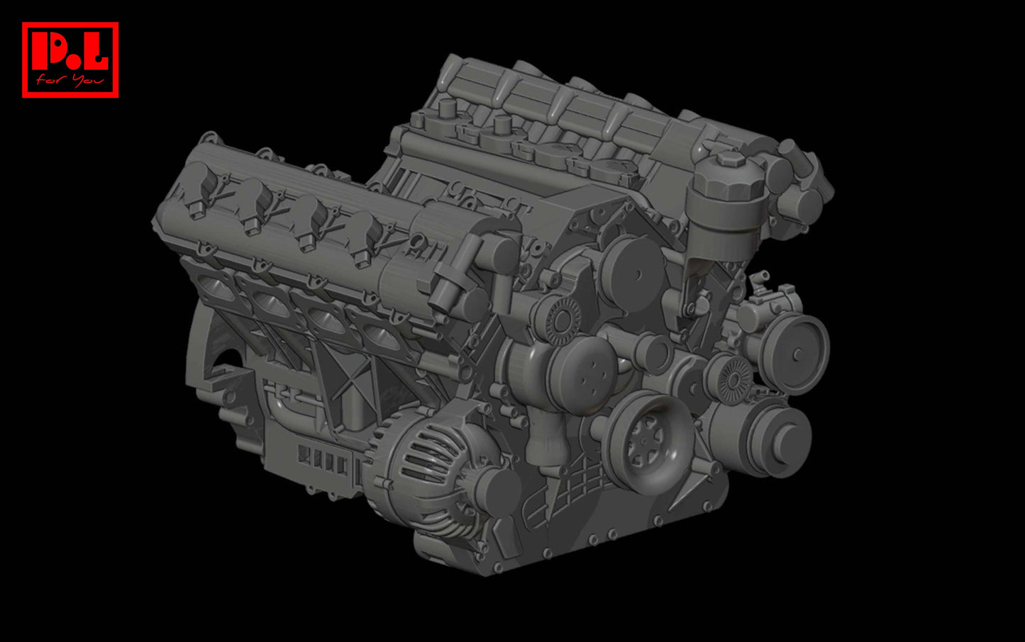 Mercedes-AMG M156-M159 V8 engine — 3D print STL files