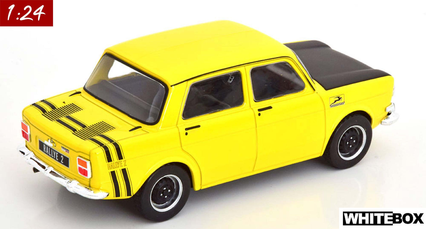 White Box 1:24 Simca 1000 Rallye 2 Yellow Black (WB124153)